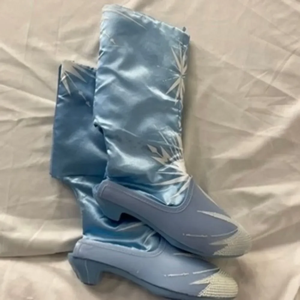 Disney Frozen Elsa Costume Boots Blue Snowflake Dress Up Shoes Disguise Inc Kids